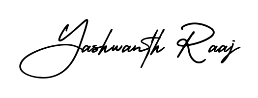 Transform the name Yashwanth Raaj into a signature masterpiece using AmerikaSignatureDemo-Regular font. Ideal for photographers, artists, and creators looking for watermarks. Yashwanth Raaj signature style 3 images and pictures png