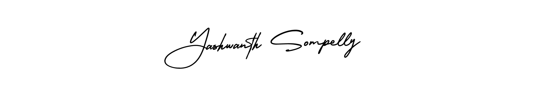 You should practise on your own different ways (AmerikaSignatureDemo-Regular) to write your name (Yashwanth Sompelly) in signature. don't let someone else do it for you. Yashwanth Sompelly signature style 3 images and pictures png