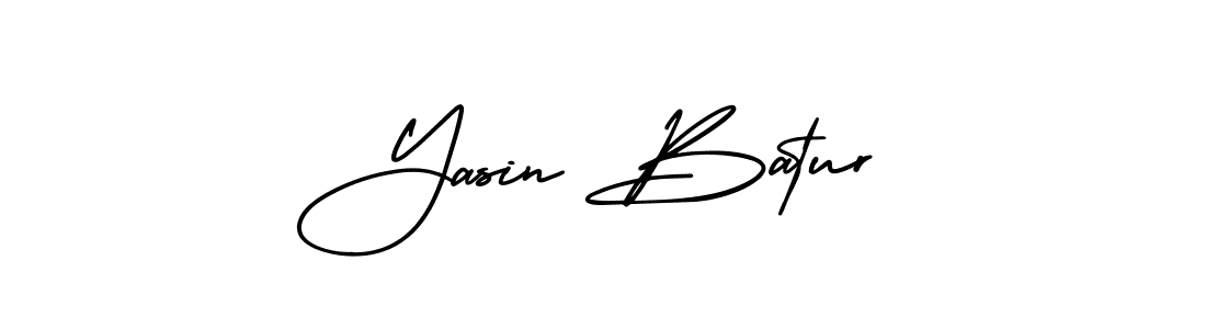 How to Draw Yasin Batur signature style? AmerikaSignatureDemo-Regular is a latest design signature styles for name Yasin Batur. Yasin Batur signature style 3 images and pictures png