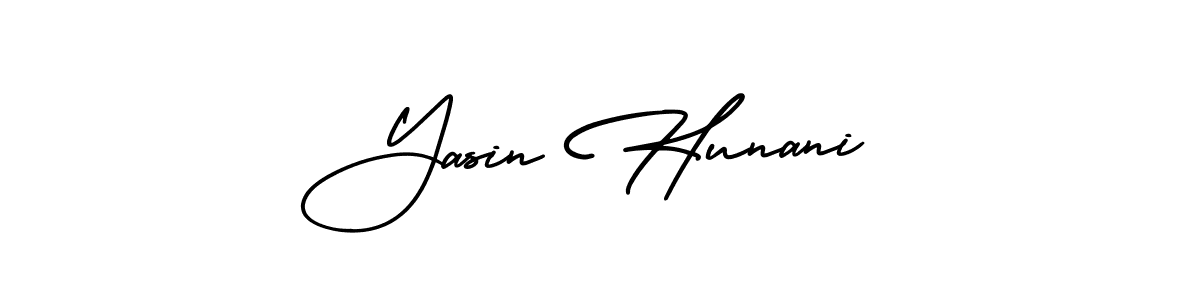 if you are searching for the best signature style for your name Yasin Hunani. so please give up your signature search. here we have designed multiple signature styles  using AmerikaSignatureDemo-Regular. Yasin Hunani signature style 3 images and pictures png