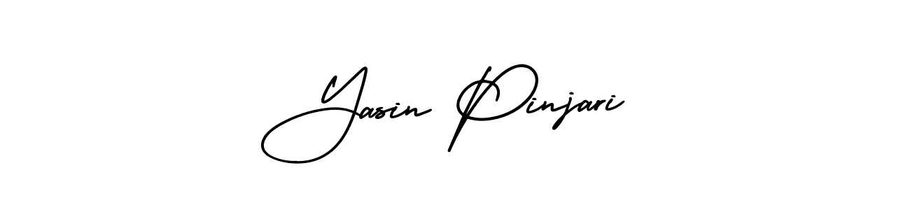 Yasin Pinjari stylish signature style. Best Handwritten Sign (AmerikaSignatureDemo-Regular) for my name. Handwritten Signature Collection Ideas for my name Yasin Pinjari. Yasin Pinjari signature style 3 images and pictures png