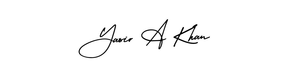 if you are searching for the best signature style for your name Yasir A Khan. so please give up your signature search. here we have designed multiple signature styles  using AmerikaSignatureDemo-Regular. Yasir A Khan signature style 3 images and pictures png