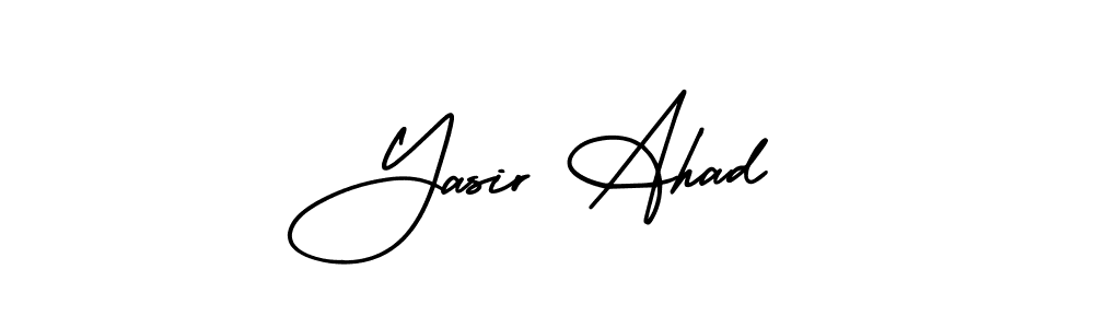 Use a signature maker to create a handwritten signature online. With this signature software, you can design (AmerikaSignatureDemo-Regular) your own signature for name Yasir Ahad. Yasir Ahad signature style 3 images and pictures png