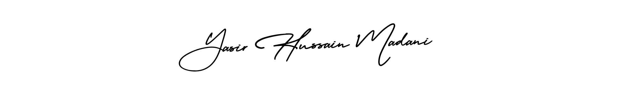 Yasir Hussain Madani stylish signature style. Best Handwritten Sign (AmerikaSignatureDemo-Regular) for my name. Handwritten Signature Collection Ideas for my name Yasir Hussain Madani. Yasir Hussain Madani signature style 3 images and pictures png