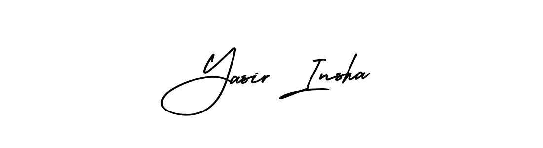 Also You can easily find your signature by using the search form. We will create Yasir Insha name handwritten signature images for you free of cost using AmerikaSignatureDemo-Regular sign style. Yasir Insha signature style 3 images and pictures png