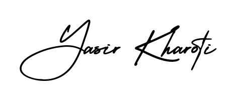 See photos of Yasir Kharoti official signature. Check more albums & portfolios. Read reviews & check more about AmerikaSignatureDemo-Regular font. Yasir Kharoti signature style 3 images and pictures png
