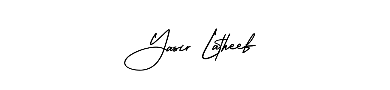 Make a beautiful signature design for name Yasir Latheef. With this signature (AmerikaSignatureDemo-Regular) style, you can create a handwritten signature for free. Yasir Latheef signature style 3 images and pictures png