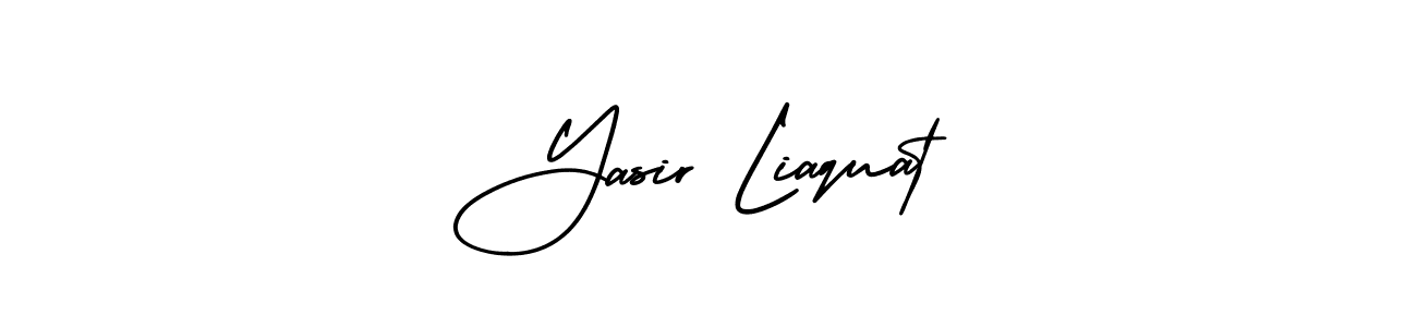 This is the best signature style for the Yasir Liaquat name. Also you like these signature font (AmerikaSignatureDemo-Regular). Mix name signature. Yasir Liaquat signature style 3 images and pictures png