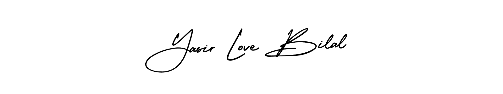 Similarly AmerikaSignatureDemo-Regular is the best handwritten signature design. Signature creator online .You can use it as an online autograph creator for name Yasir Love Bilal. Yasir Love Bilal signature style 3 images and pictures png