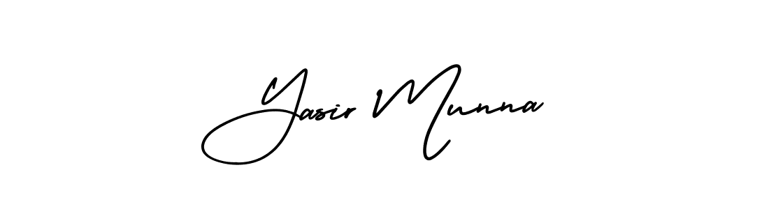 Make a beautiful signature design for name Yasir Munna. With this signature (AmerikaSignatureDemo-Regular) style, you can create a handwritten signature for free. Yasir Munna signature style 3 images and pictures png