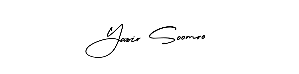 Make a beautiful signature design for name Yasir Soomro. With this signature (AmerikaSignatureDemo-Regular) style, you can create a handwritten signature for free. Yasir Soomro signature style 3 images and pictures png