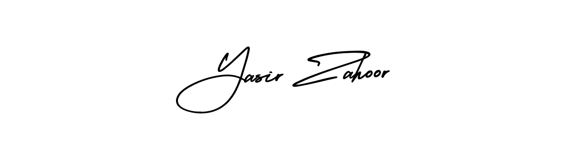 This is the best signature style for the Yasir Zahoor name. Also you like these signature font (AmerikaSignatureDemo-Regular). Mix name signature. Yasir Zahoor signature style 3 images and pictures png