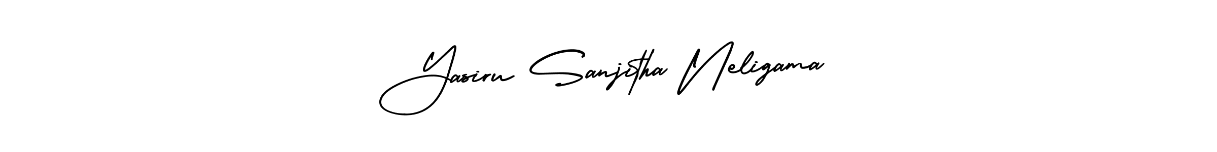 You can use this online signature creator to create a handwritten signature for the name Yasiru Sanjitha Neligama. This is the best online autograph maker. Yasiru Sanjitha Neligama signature style 3 images and pictures png
