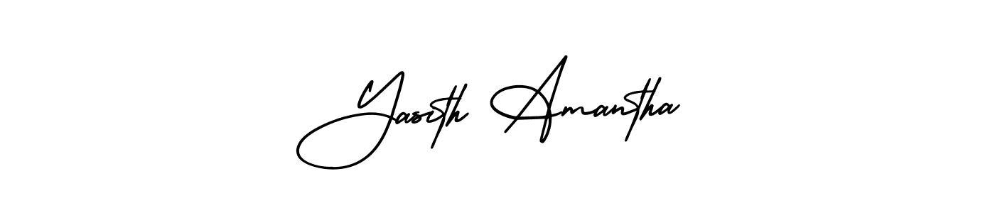 How to make Yasith Amantha name signature. Use AmerikaSignatureDemo-Regular style for creating short signs online. This is the latest handwritten sign. Yasith Amantha signature style 3 images and pictures png