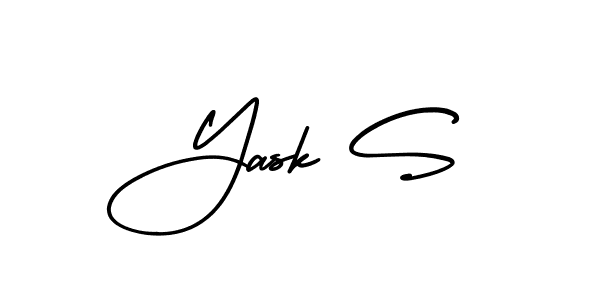 Make a beautiful signature design for name Yask S. With this signature (AmerikaSignatureDemo-Regular) style, you can create a handwritten signature for free. Yask S signature style 3 images and pictures png