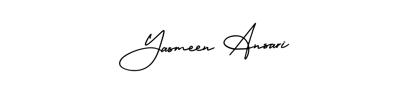 Create a beautiful signature design for name Yasmeen Ansari. With this signature (AmerikaSignatureDemo-Regular) fonts, you can make a handwritten signature for free. Yasmeen Ansari signature style 3 images and pictures png