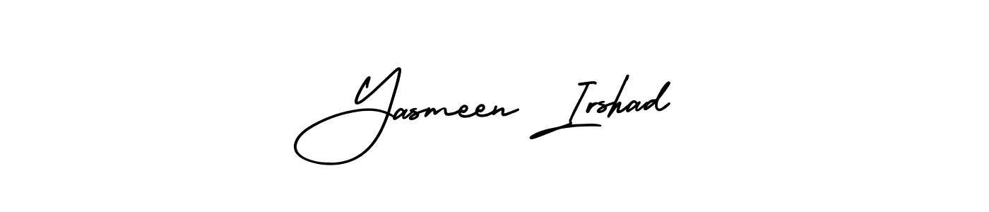 Make a beautiful signature design for name Yasmeen Irshad. With this signature (AmerikaSignatureDemo-Regular) style, you can create a handwritten signature for free. Yasmeen Irshad signature style 3 images and pictures png