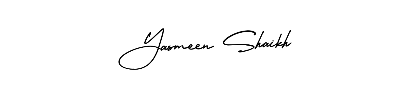 Yasmeen Shaikh stylish signature style. Best Handwritten Sign (AmerikaSignatureDemo-Regular) for my name. Handwritten Signature Collection Ideas for my name Yasmeen Shaikh. Yasmeen Shaikh signature style 3 images and pictures png