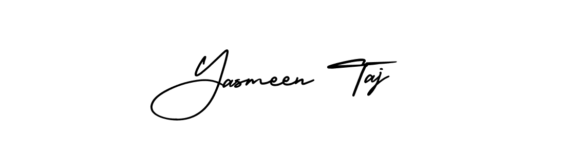 AmerikaSignatureDemo-Regular is a professional signature style that is perfect for those who want to add a touch of class to their signature. It is also a great choice for those who want to make their signature more unique. Get Yasmeen Taj name to fancy signature for free. Yasmeen Taj signature style 3 images and pictures png