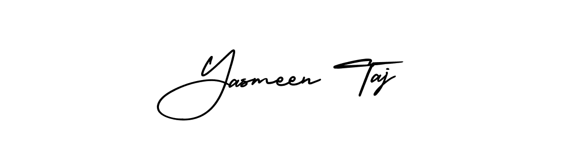 How to Draw Yasmeen Taj signature style? AmerikaSignatureDemo-Regular is a latest design signature styles for name Yasmeen Taj. Yasmeen Taj signature style 3 images and pictures png