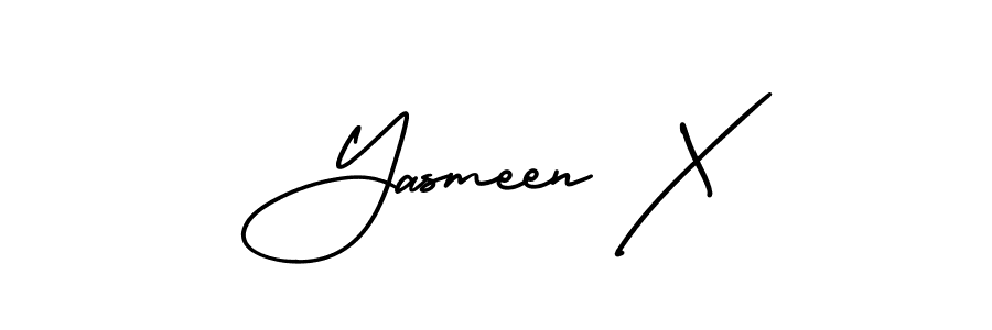 Also You can easily find your signature by using the search form. We will create Yasmeen X name handwritten signature images for you free of cost using AmerikaSignatureDemo-Regular sign style. Yasmeen X signature style 3 images and pictures png
