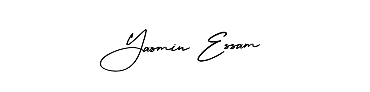 This is the best signature style for the Yasmin Essam name. Also you like these signature font (AmerikaSignatureDemo-Regular). Mix name signature. Yasmin Essam signature style 3 images and pictures png