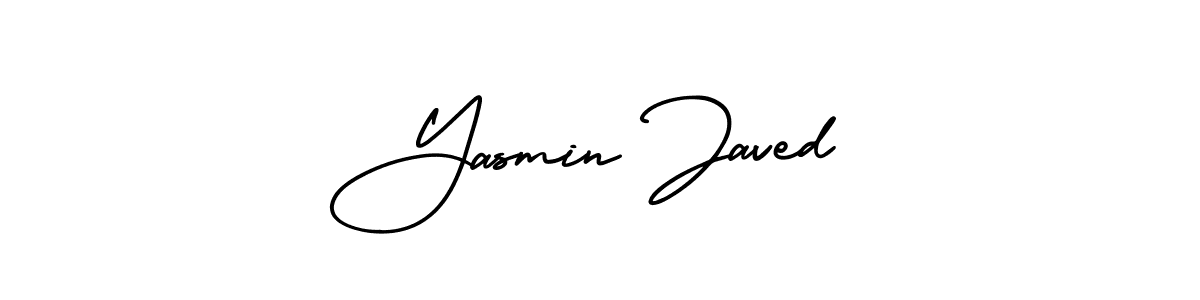 Create a beautiful signature design for name Yasmin Javed. With this signature (AmerikaSignatureDemo-Regular) fonts, you can make a handwritten signature for free. Yasmin Javed signature style 3 images and pictures png