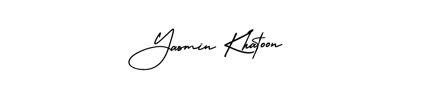 Similarly AmerikaSignatureDemo-Regular is the best handwritten signature design. Signature creator online .You can use it as an online autograph creator for name Yasmin Khatoon. Yasmin Khatoon signature style 3 images and pictures png