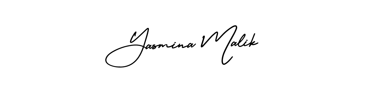 Make a beautiful signature design for name Yasmina Malik. With this signature (AmerikaSignatureDemo-Regular) style, you can create a handwritten signature for free. Yasmina Malik signature style 3 images and pictures png