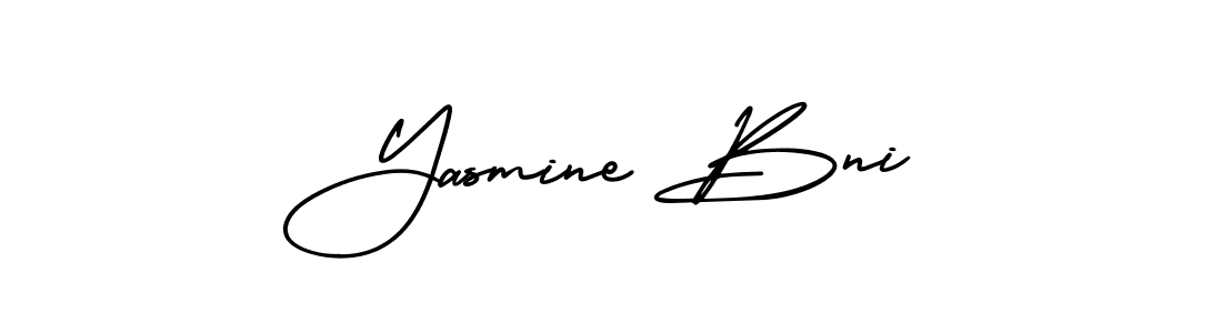 Check out images of Autograph of Yasmine Bni name. Actor Yasmine Bni Signature Style. AmerikaSignatureDemo-Regular is a professional sign style online. Yasmine Bni signature style 3 images and pictures png