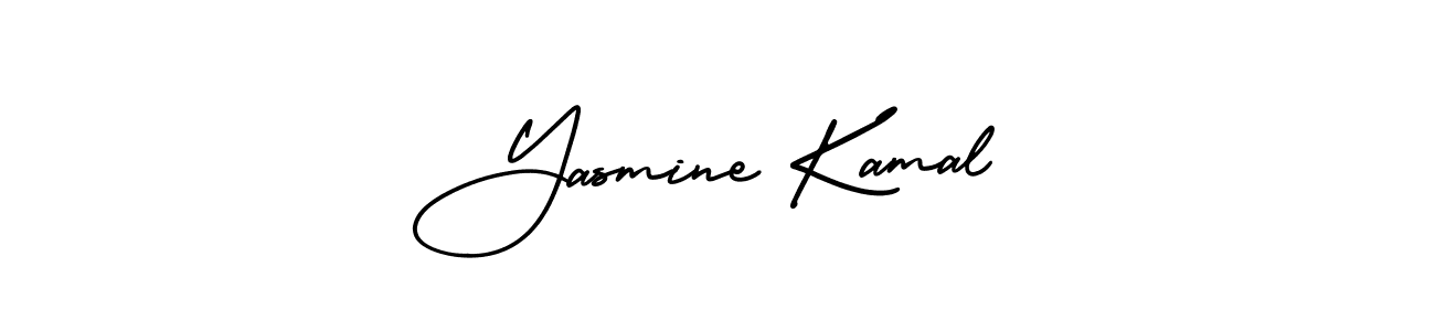 You should practise on your own different ways (AmerikaSignatureDemo-Regular) to write your name (Yasmine Kamal) in signature. don't let someone else do it for you. Yasmine Kamal signature style 3 images and pictures png