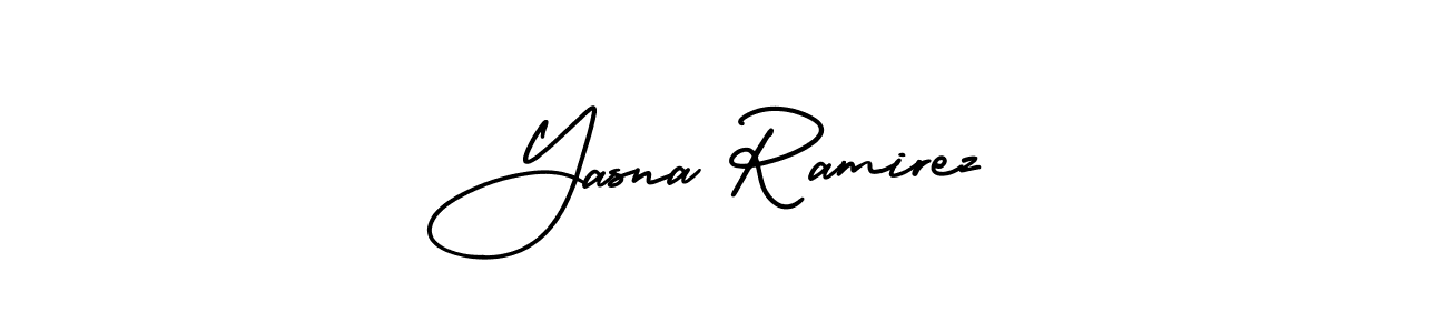 Create a beautiful signature design for name Yasna Ramirez. With this signature (AmerikaSignatureDemo-Regular) fonts, you can make a handwritten signature for free. Yasna Ramirez signature style 3 images and pictures png