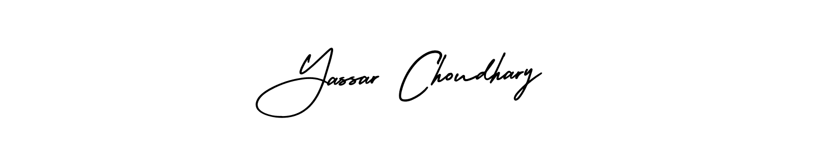 It looks lik you need a new signature style for name Yassar Choudhary. Design unique handwritten (AmerikaSignatureDemo-Regular) signature with our free signature maker in just a few clicks. Yassar Choudhary signature style 3 images and pictures png