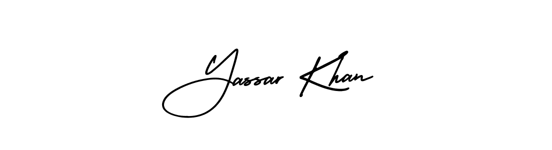 AmerikaSignatureDemo-Regular is a professional signature style that is perfect for those who want to add a touch of class to their signature. It is also a great choice for those who want to make their signature more unique. Get Yassar Khan name to fancy signature for free. Yassar Khan signature style 3 images and pictures png