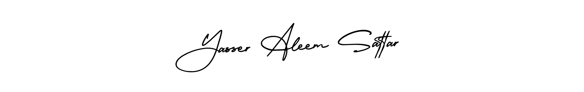 Use a signature maker to create a handwritten signature online. With this signature software, you can design (AmerikaSignatureDemo-Regular) your own signature for name Yasser Aleem Sattar. Yasser Aleem Sattar signature style 3 images and pictures png