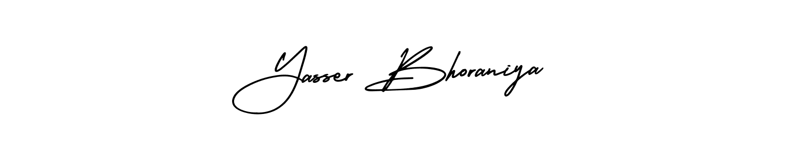 It looks lik you need a new signature style for name Yasser Bhoraniya. Design unique handwritten (AmerikaSignatureDemo-Regular) signature with our free signature maker in just a few clicks. Yasser Bhoraniya signature style 3 images and pictures png