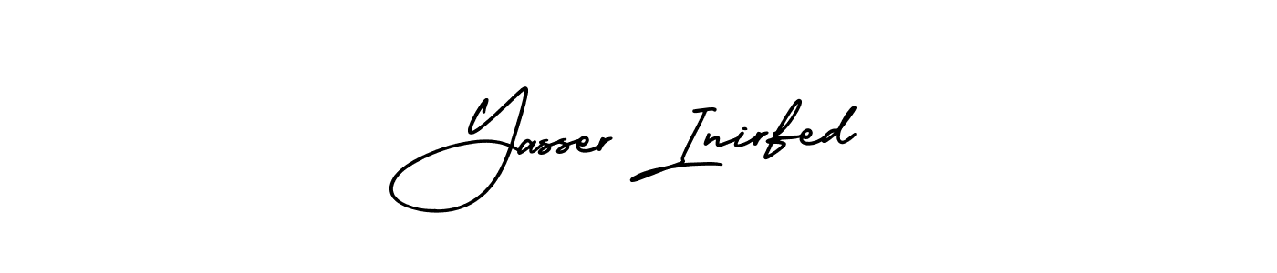 How to make Yasser Inirfed signature? AmerikaSignatureDemo-Regular is a professional autograph style. Create handwritten signature for Yasser Inirfed name. Yasser Inirfed signature style 3 images and pictures png