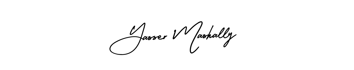 How to make Yasser Mashally signature? AmerikaSignatureDemo-Regular is a professional autograph style. Create handwritten signature for Yasser Mashally name. Yasser Mashally signature style 3 images and pictures png