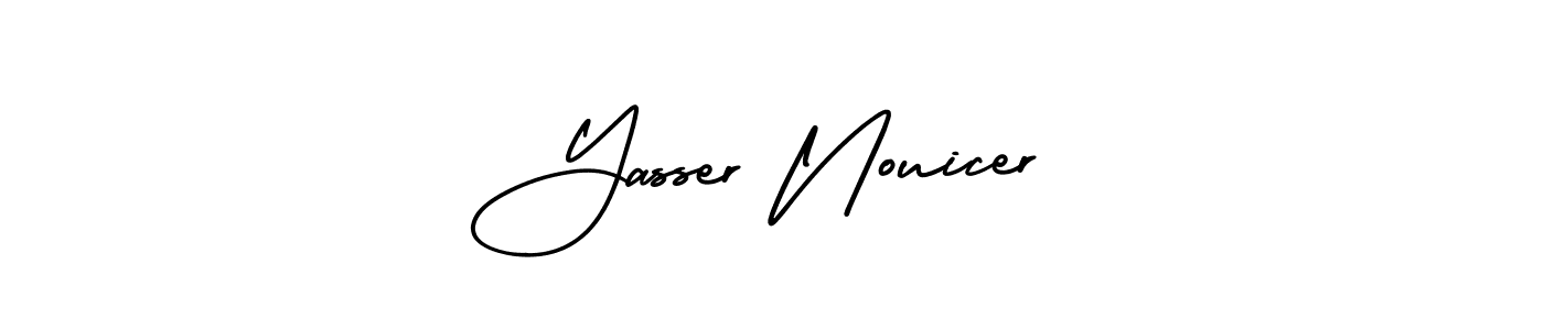 How to make Yasser Nouicer signature? AmerikaSignatureDemo-Regular is a professional autograph style. Create handwritten signature for Yasser Nouicer name. Yasser Nouicer signature style 3 images and pictures png