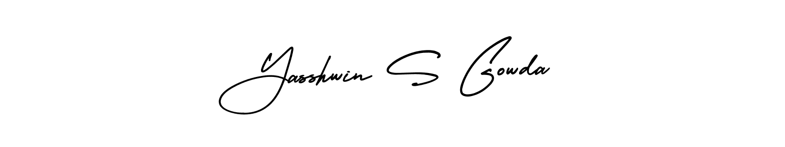 How to make Yasshwin S Gowda signature? AmerikaSignatureDemo-Regular is a professional autograph style. Create handwritten signature for Yasshwin S Gowda name. Yasshwin S Gowda signature style 3 images and pictures png