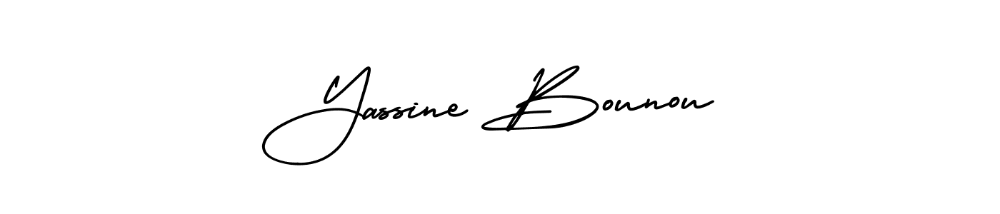 Design your own signature with our free online signature maker. With this signature software, you can create a handwritten (AmerikaSignatureDemo-Regular) signature for name Yassine Bounou. Yassine Bounou signature style 3 images and pictures png