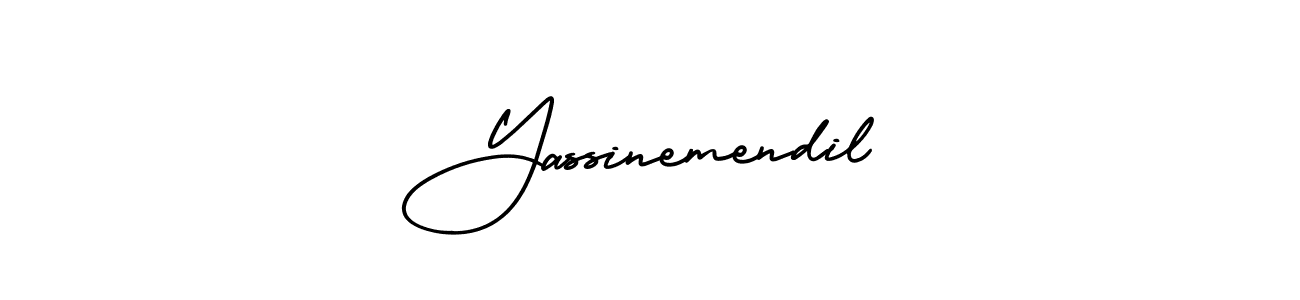 Create a beautiful signature design for name Yassinemendil. With this signature (AmerikaSignatureDemo-Regular) fonts, you can make a handwritten signature for free. Yassinemendil signature style 3 images and pictures png