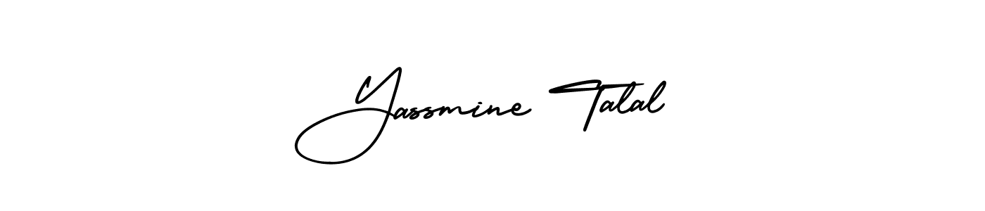 AmerikaSignatureDemo-Regular is a professional signature style that is perfect for those who want to add a touch of class to their signature. It is also a great choice for those who want to make their signature more unique. Get Yassmine Talal name to fancy signature for free. Yassmine Talal signature style 3 images and pictures png