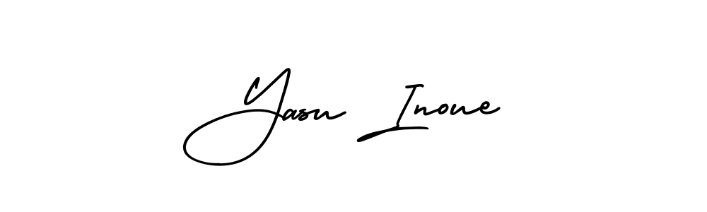 Make a beautiful signature design for name Yasu Inoue. With this signature (AmerikaSignatureDemo-Regular) style, you can create a handwritten signature for free. Yasu Inoue signature style 3 images and pictures png