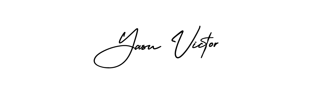 It looks lik you need a new signature style for name Yasu Victor. Design unique handwritten (AmerikaSignatureDemo-Regular) signature with our free signature maker in just a few clicks. Yasu Victor signature style 3 images and pictures png