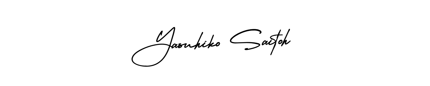 It looks lik you need a new signature style for name Yasuhiko Saitoh. Design unique handwritten (AmerikaSignatureDemo-Regular) signature with our free signature maker in just a few clicks. Yasuhiko Saitoh signature style 3 images and pictures png