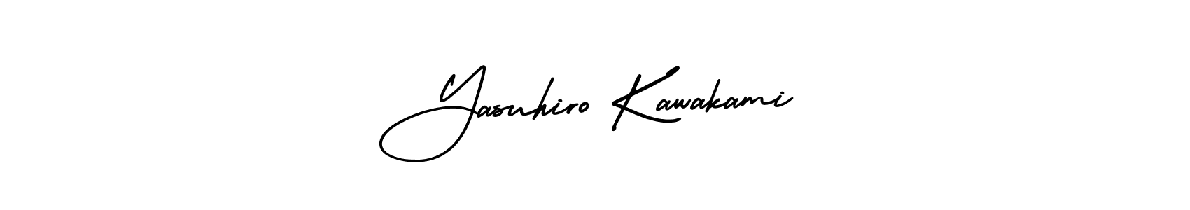 This is the best signature style for the Yasuhiro Kawakami name. Also you like these signature font (AmerikaSignatureDemo-Regular). Mix name signature. Yasuhiro Kawakami signature style 3 images and pictures png