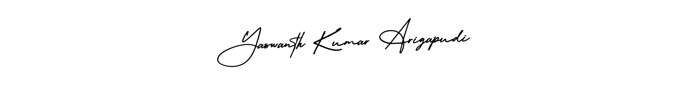 Use a signature maker to create a handwritten signature online. With this signature software, you can design (AmerikaSignatureDemo-Regular) your own signature for name Yaswanth Kumar Arigapudi. Yaswanth Kumar Arigapudi signature style 3 images and pictures png