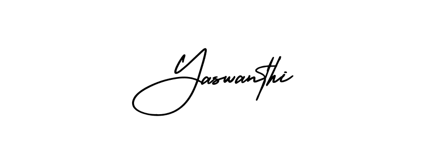 Use a signature maker to create a handwritten signature online. With this signature software, you can design (AmerikaSignatureDemo-Regular) your own signature for name Yaswanthi. Yaswanthi signature style 3 images and pictures png