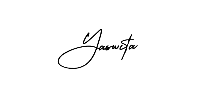 Use a signature maker to create a handwritten signature online. With this signature software, you can design (AmerikaSignatureDemo-Regular) your own signature for name Yaswita. Yaswita signature style 3 images and pictures png
